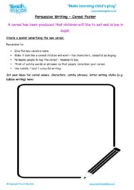 Worksheets for kids - persuasive-writing-cereal-poster